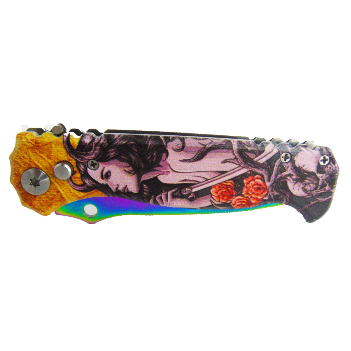 Navaja Cuchillo Tactica Tornasol Automatica Camping Acero Inoxidable