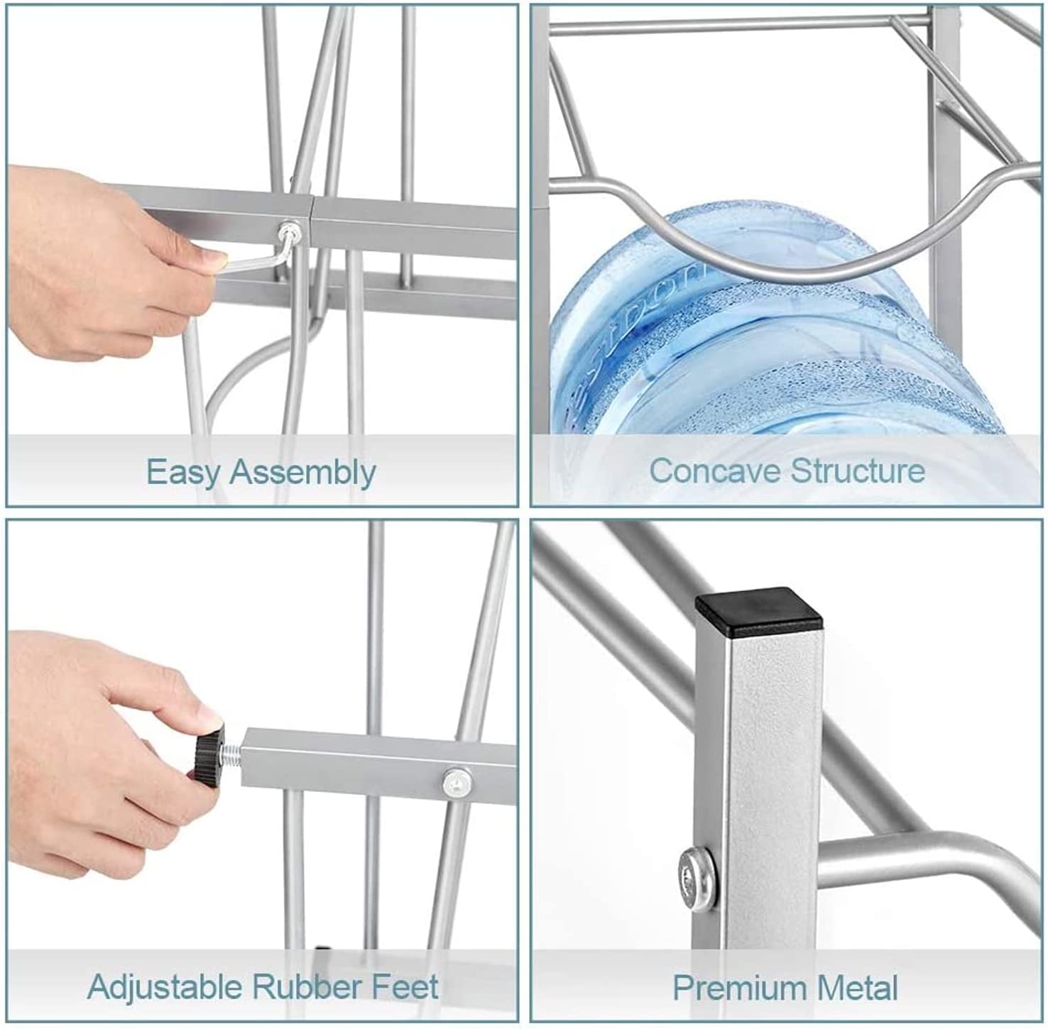 Estante de 3 Niveles para Garrafon de Agua 20lt, Soporte Desmotable