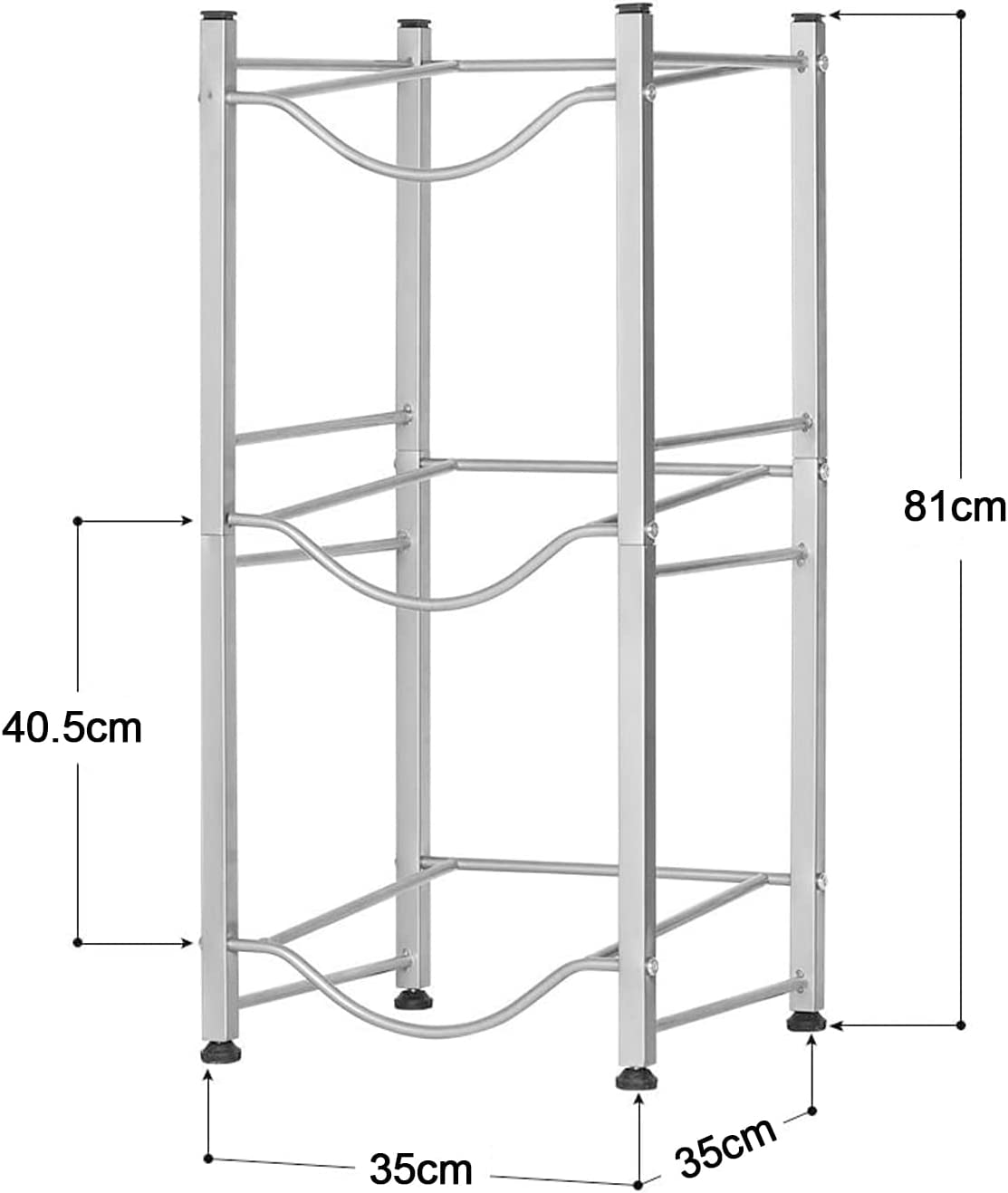 Estante de 3 Niveles para Garrafon de Agua 20lt, Soporte Desmotable