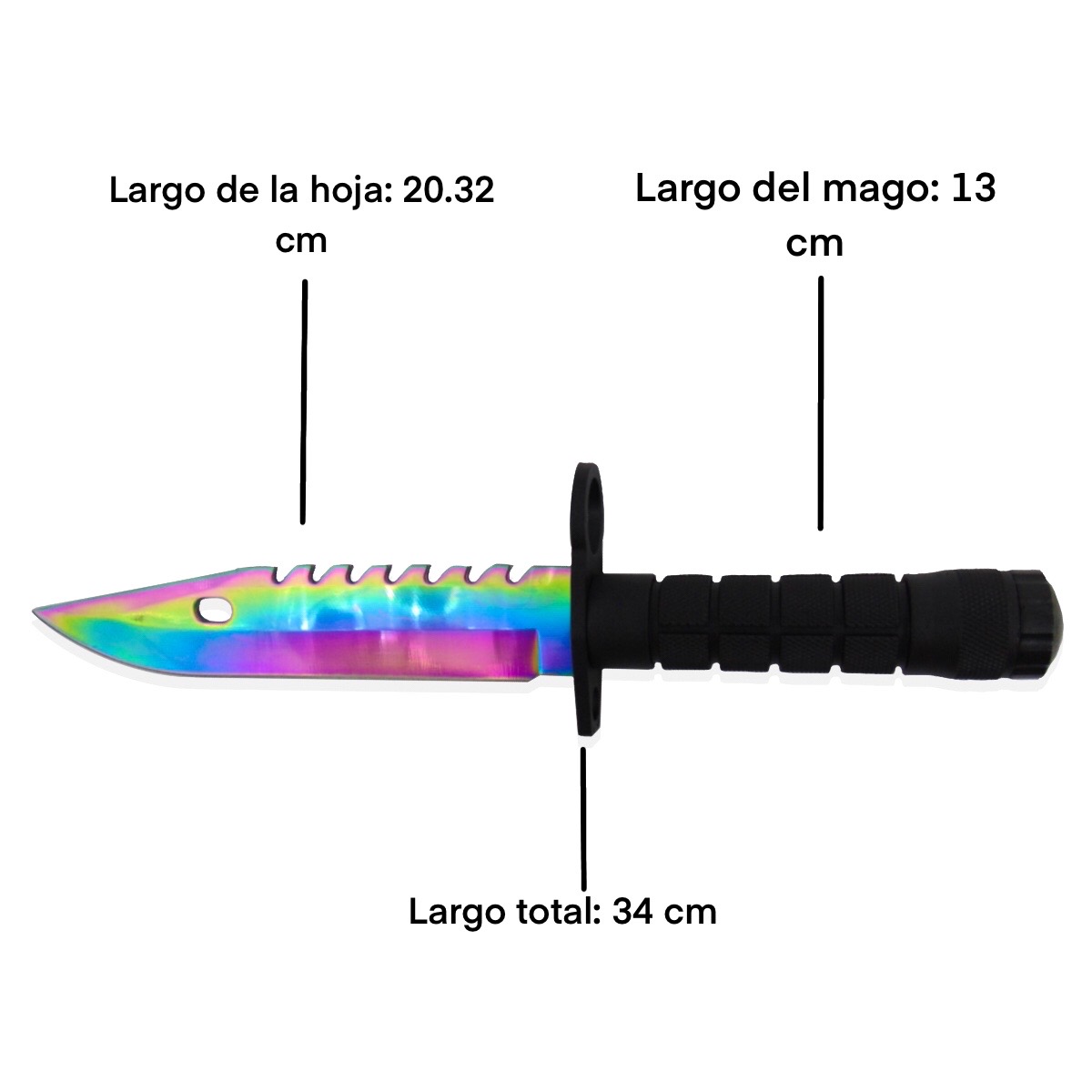 Cuchillo Tactico Tornasol Supervivencia Acero Inoxidable Militar LionTools