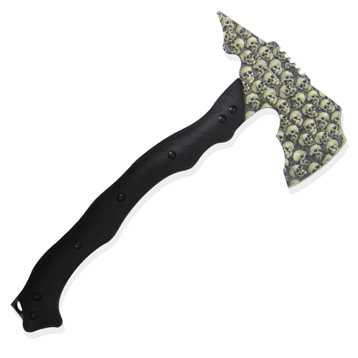 Hacha Tactica Vikinga Tomahawk Acero Inoxidable Campismo Calavera