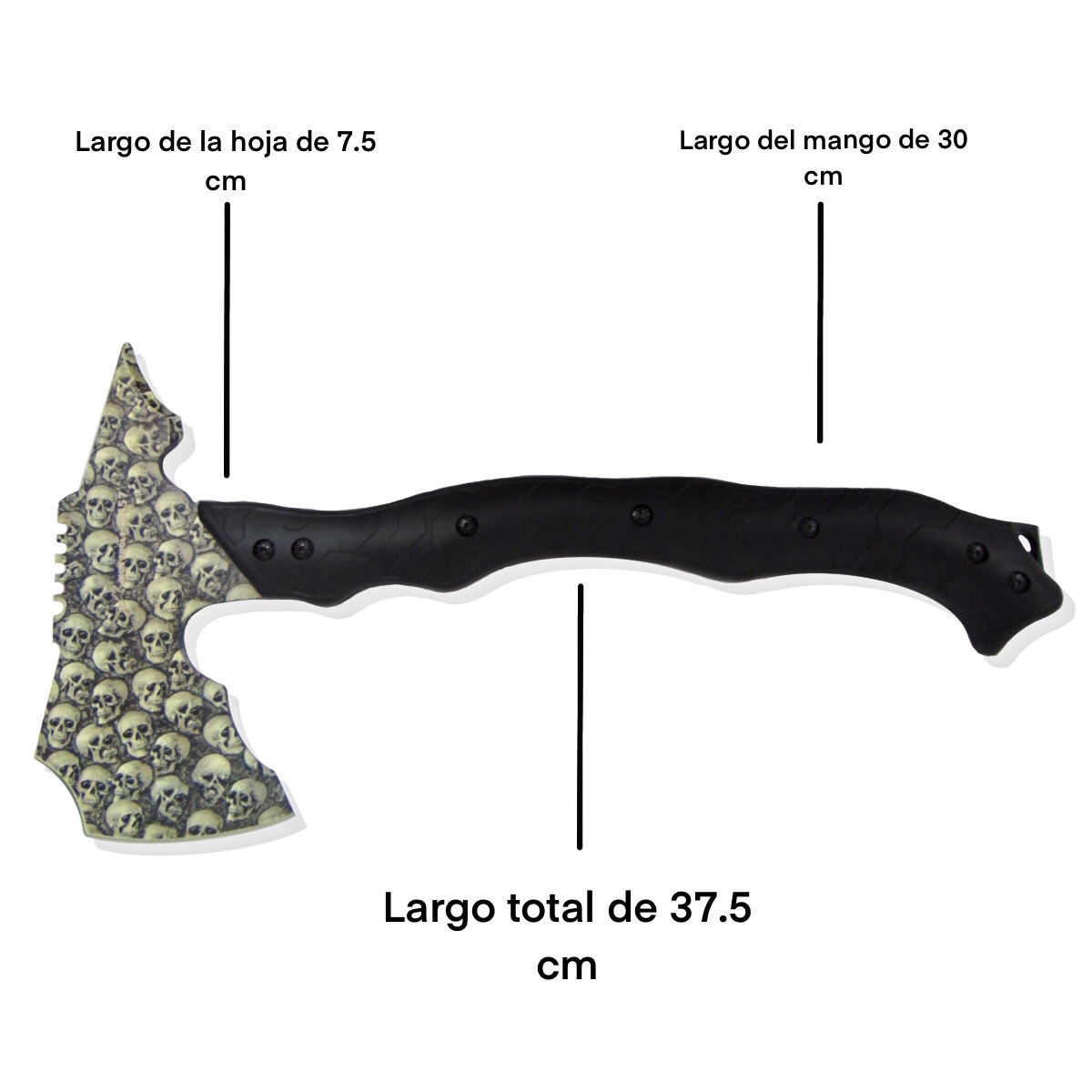 Hacha Tactica Vikinga Tomahawk Acero Inoxidable Campismo Calavera
