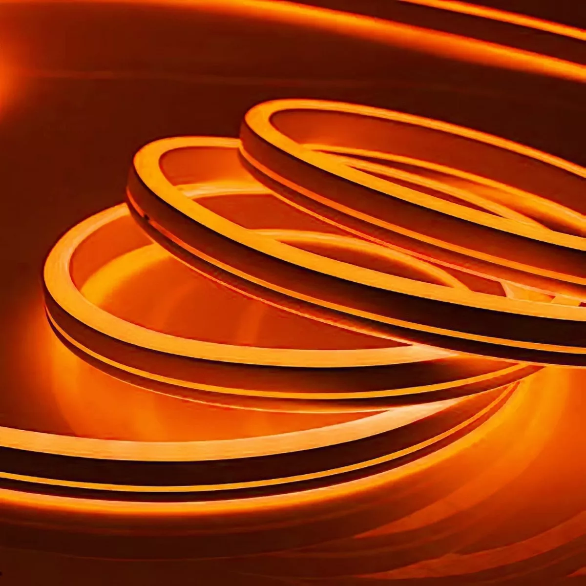 Neon Flex Led Manguera Con Fuente De Alimentación 5 M 12v Naranja