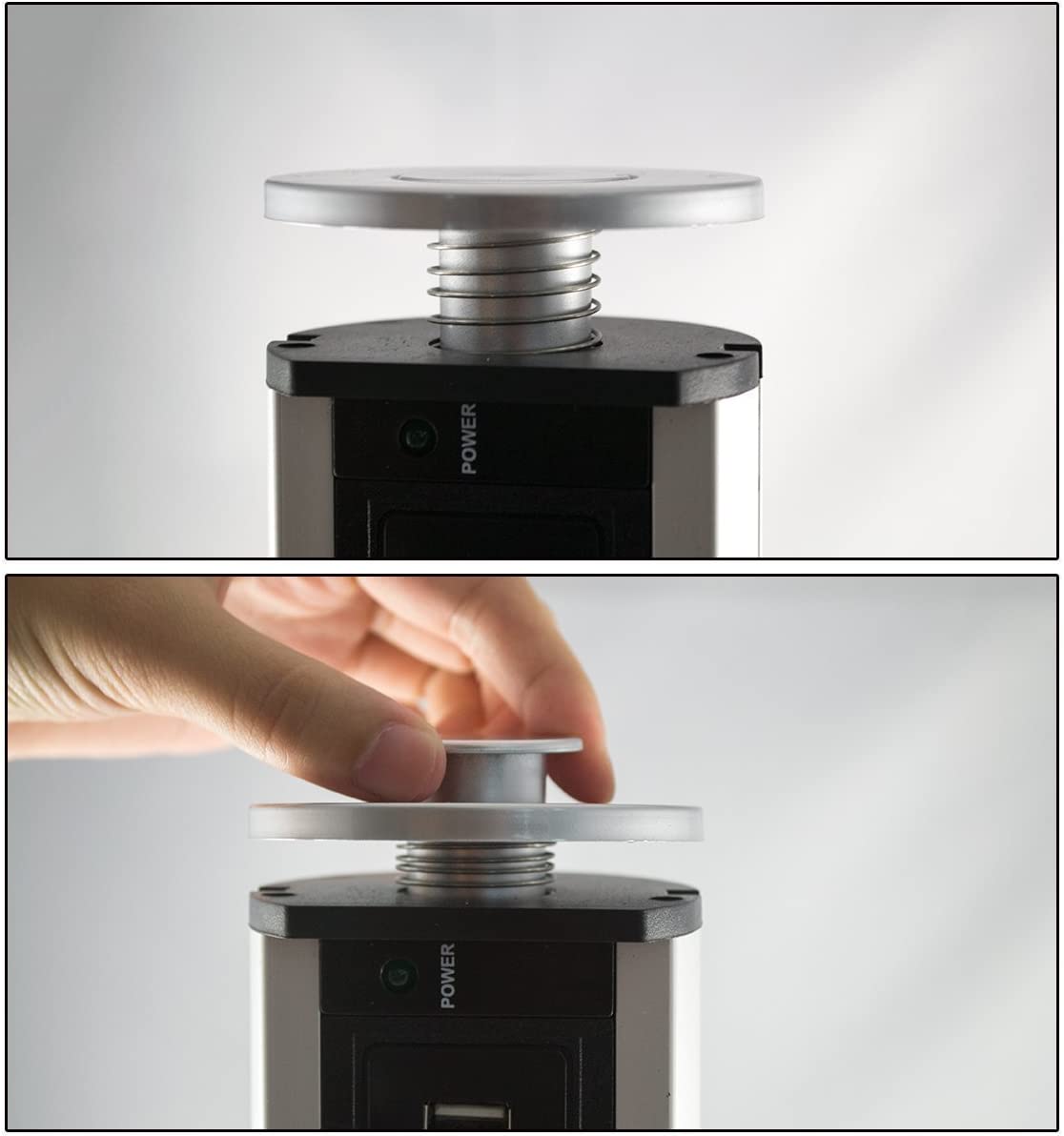 Multicontacto de Torre con 3 Toma Corrientes y 2 USB