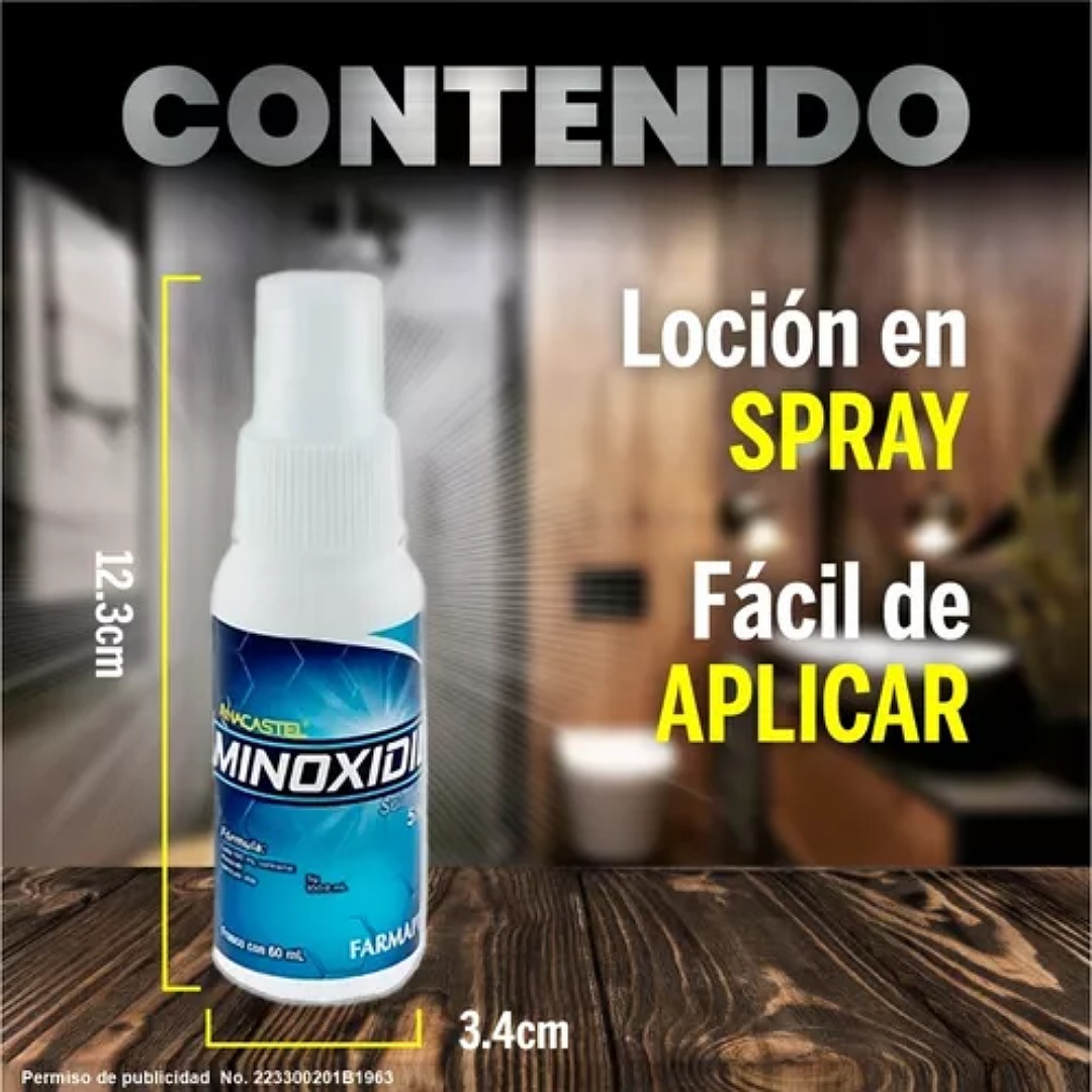 Minoxidil Al 5 Spray Para Cabello Y Barba Anacastel 60 Ml