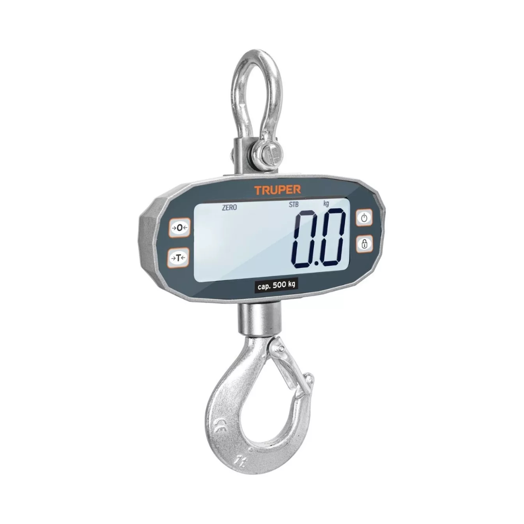 Báscula Colgante Electrónica, 500 Kg Recargable Con Control