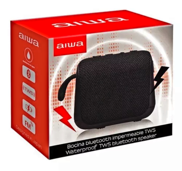 Bocina Portatil Resistente al agua + AUDIFONOS GRATIS Aiwa Awkf3 TWS .