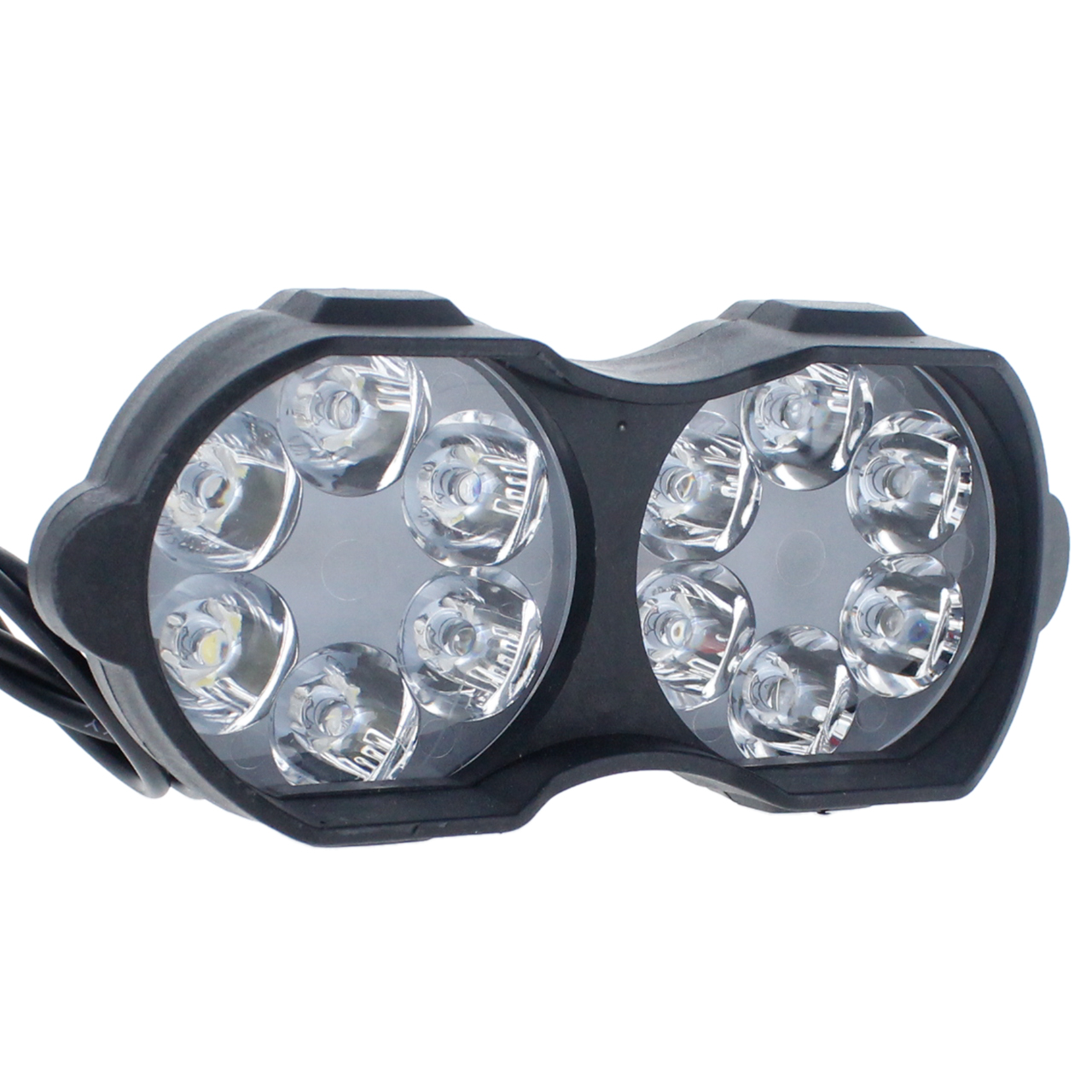 10 Faro Doble 12 Led Gemelos Auxiliar Moto Fija Estrobo 12v