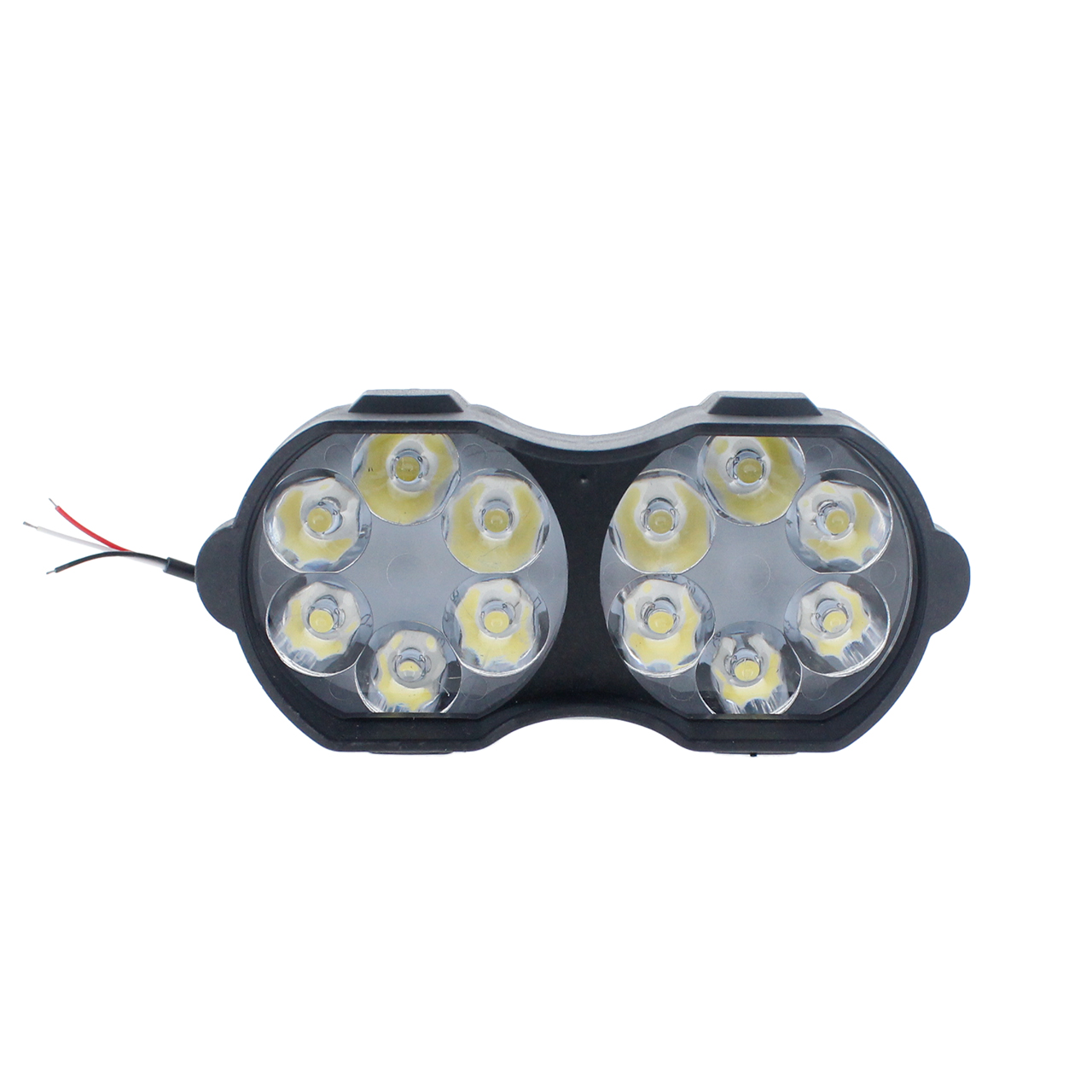 10 Faro Doble 12 Led Gemelos Auxiliar Moto Fija Estrobo 12v