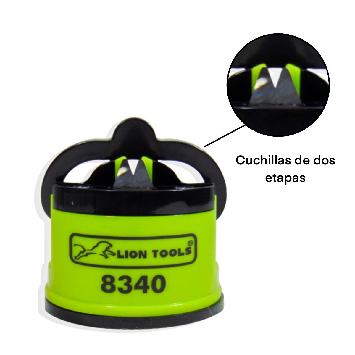 Afilador De Cuchillos Navajas De Cocina 2 Etapas Profesional Chupon Seguridad LionTools