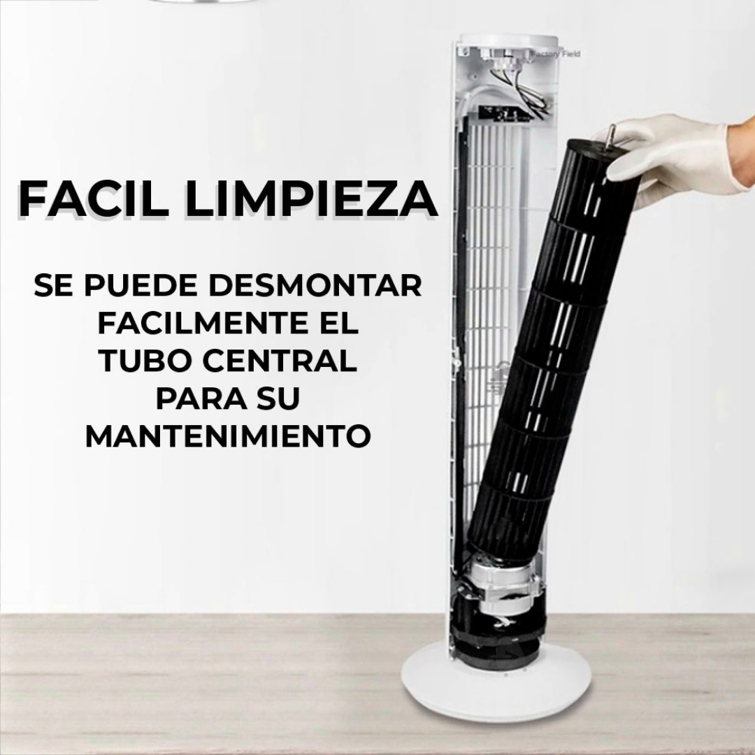 Ventilador De Torre Silencioso Oscilatorio Pedestal Potente 3 Velocidades 73cm