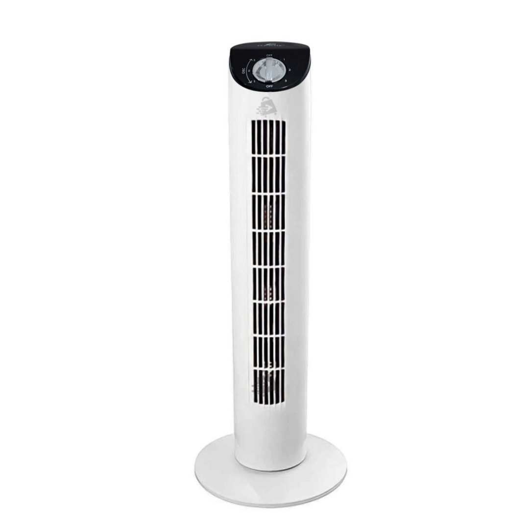 Ventilador De Torre Silencioso Oscilatorio Pedestal Potente 3 Velocidades 73cm