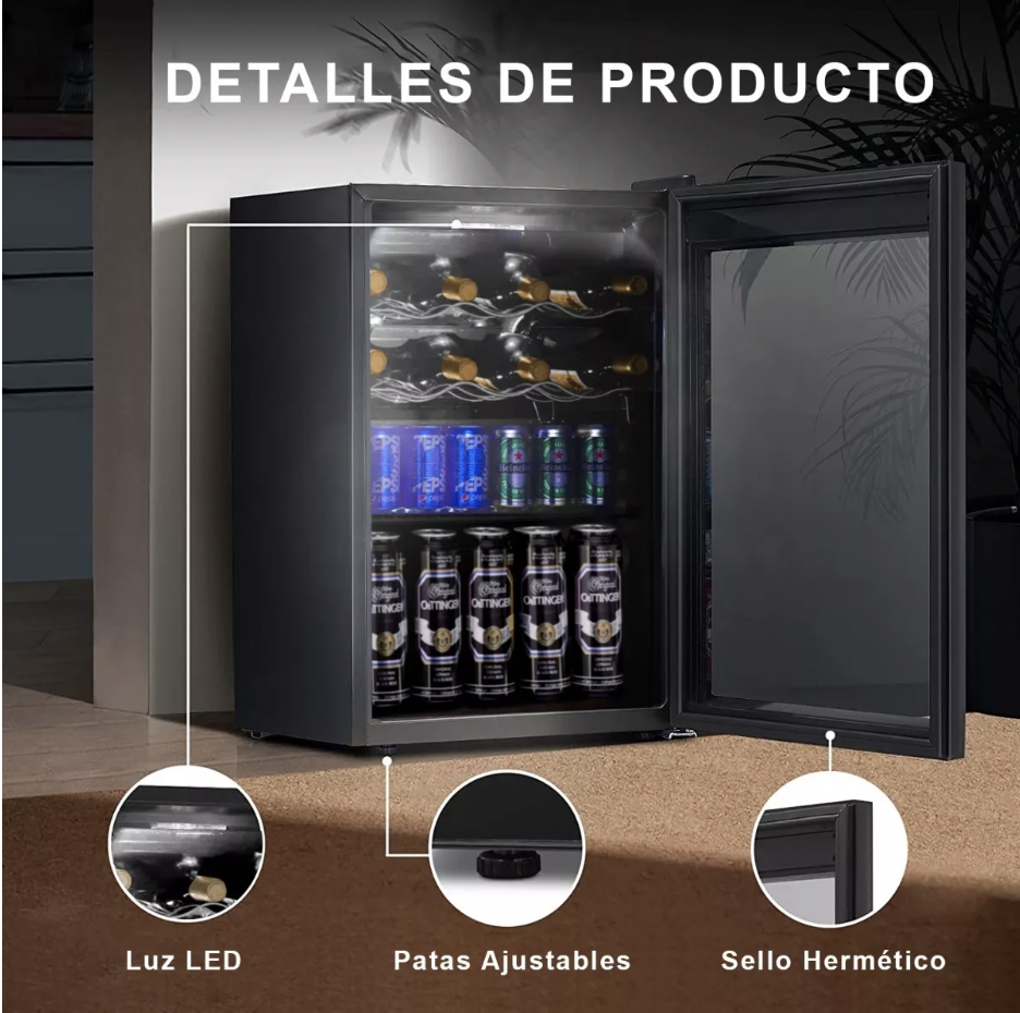 Frigobar Enfriador De Bebidas Refrigerador Cerveza Vinos 53L