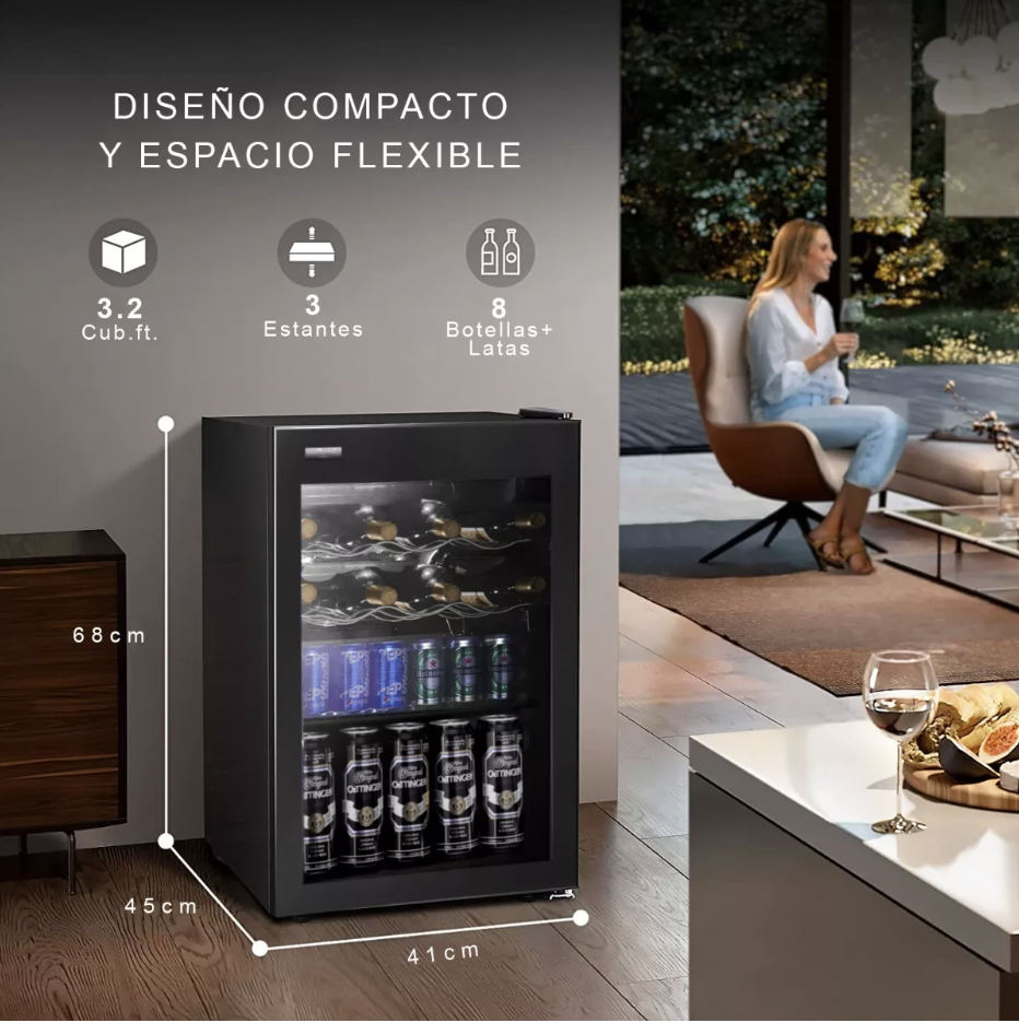 Frigobar Enfriador De Bebidas Refrigerador Cerveza Vinos 53L