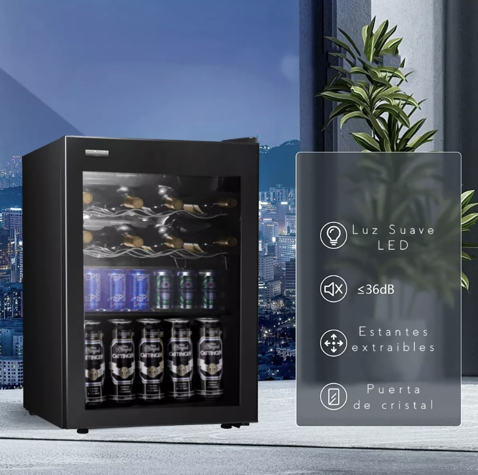 Frigobar Enfriador De Bebidas Refrigerador Cerveza Vinos 53L