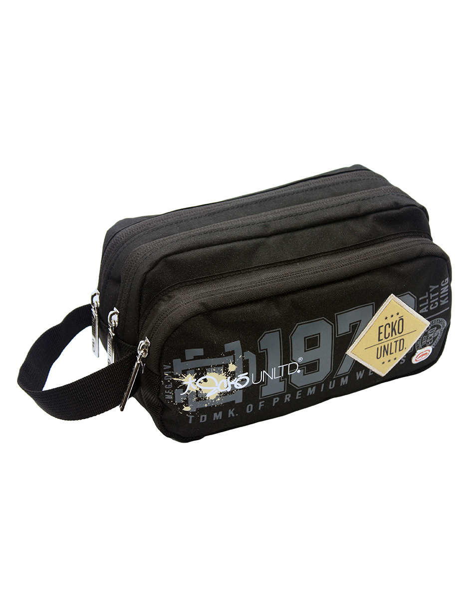 Sobaquera Neceser Lapicera 3 Cierres Multiusos 110negro Ecko Unltd Original
