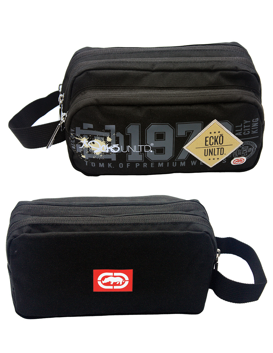 Sobaquera Neceser Lapicera 3 Cierres Multiusos 110negro Ecko Unltd Original