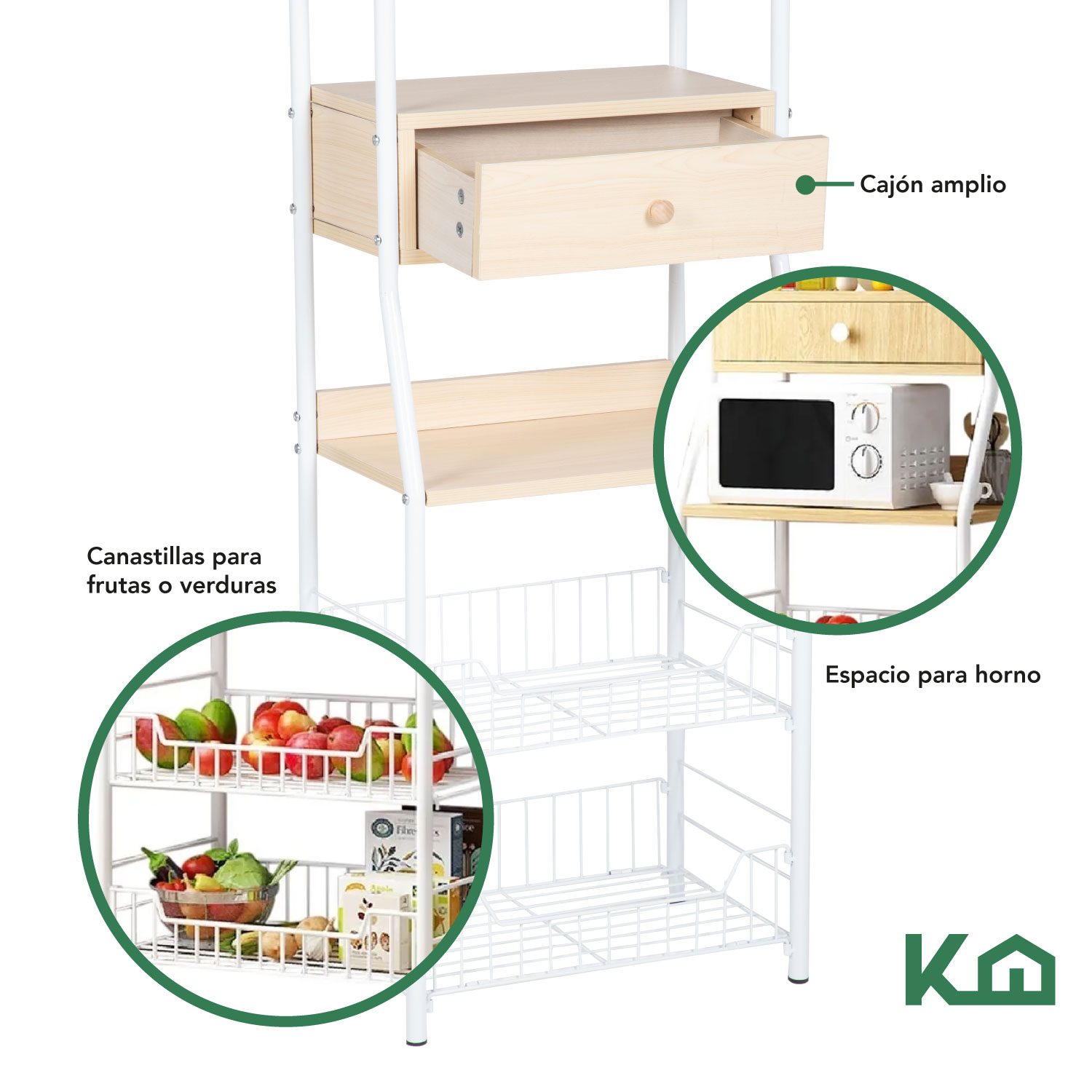 Mueble Gabinete Rack Organizador Multiusos Cocina Despensa