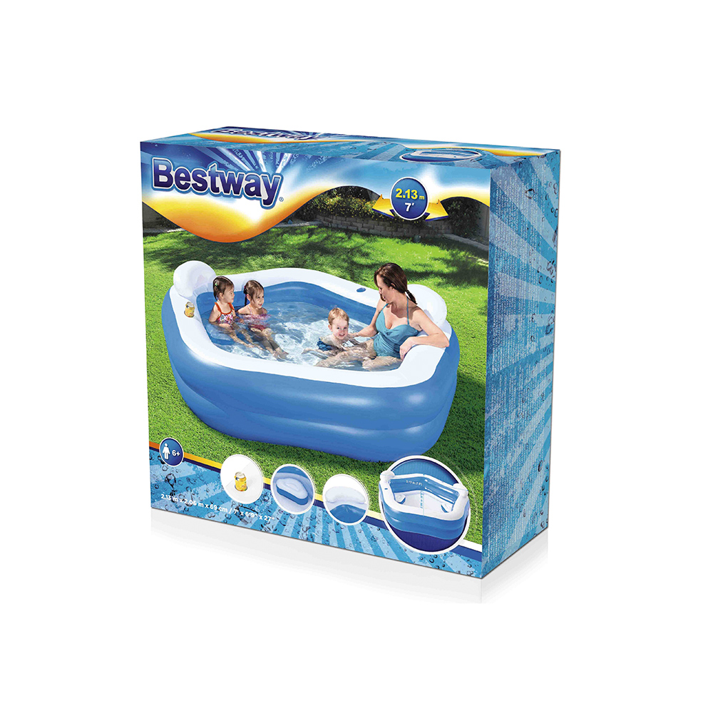 Alberca Inflable Familiar Pentagonal Bestway Piscina 200 Cm Azul 