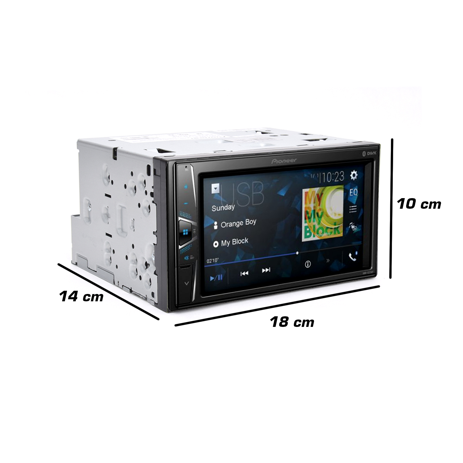 Estereo para auto pioneer con camara de reversa , bt,aux,usb-DMH-G225BT