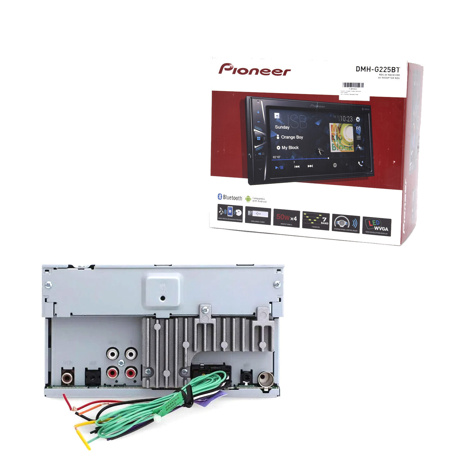 Estereo para auto pioneer con camara de reversa , bt,aux,usb-DMH-G225BT