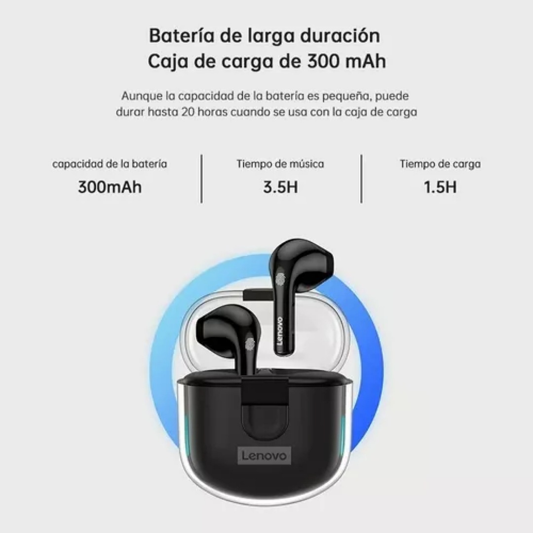 Auriculares inalambricos con microfono lenovo livepods lp12 tws