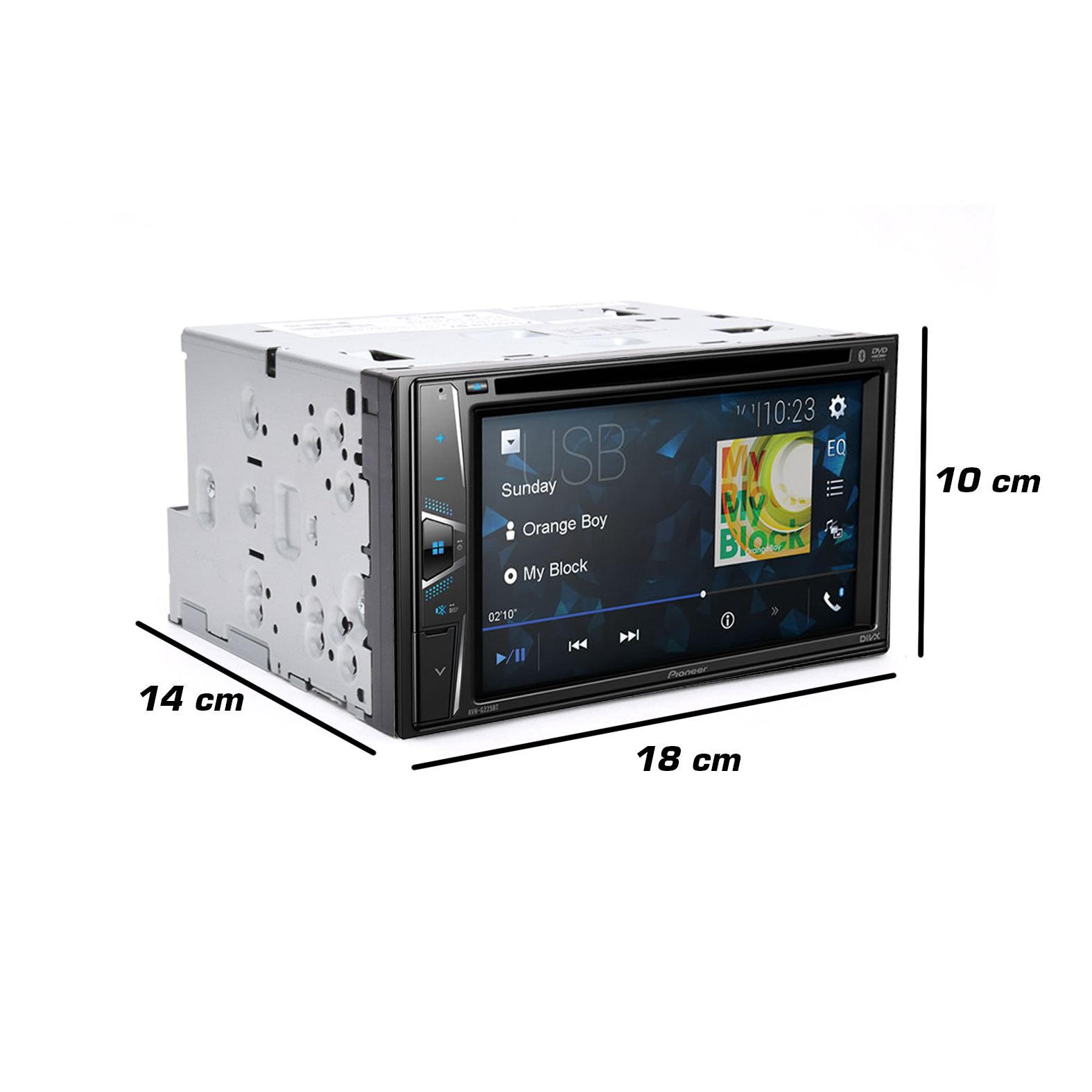 Estereo pantalla pioneer- Usb,Aux, Bt - avh-g225