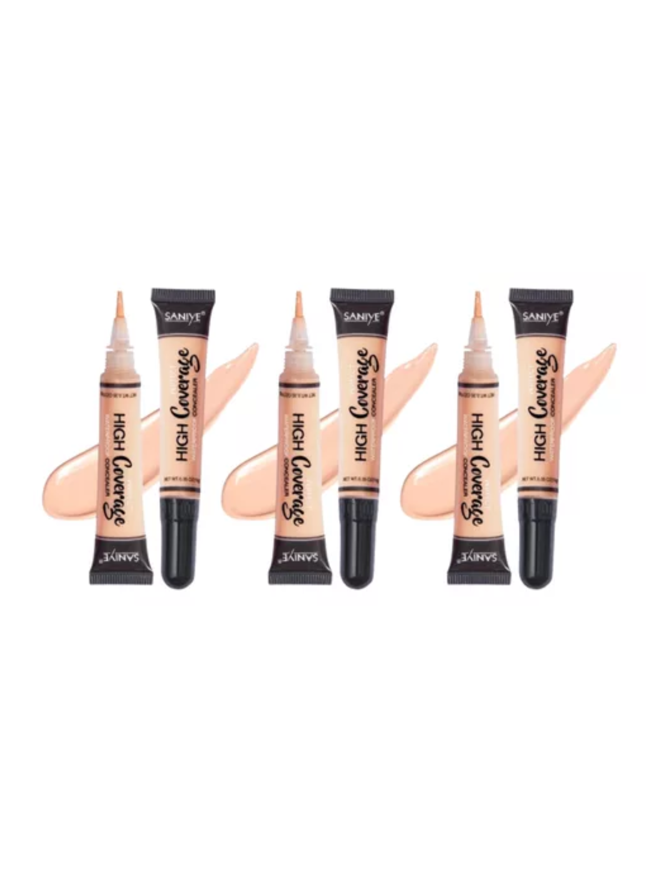      3 pack Corrector Liquido Saniye  High Coverage Todos Tonos (TONO 08)