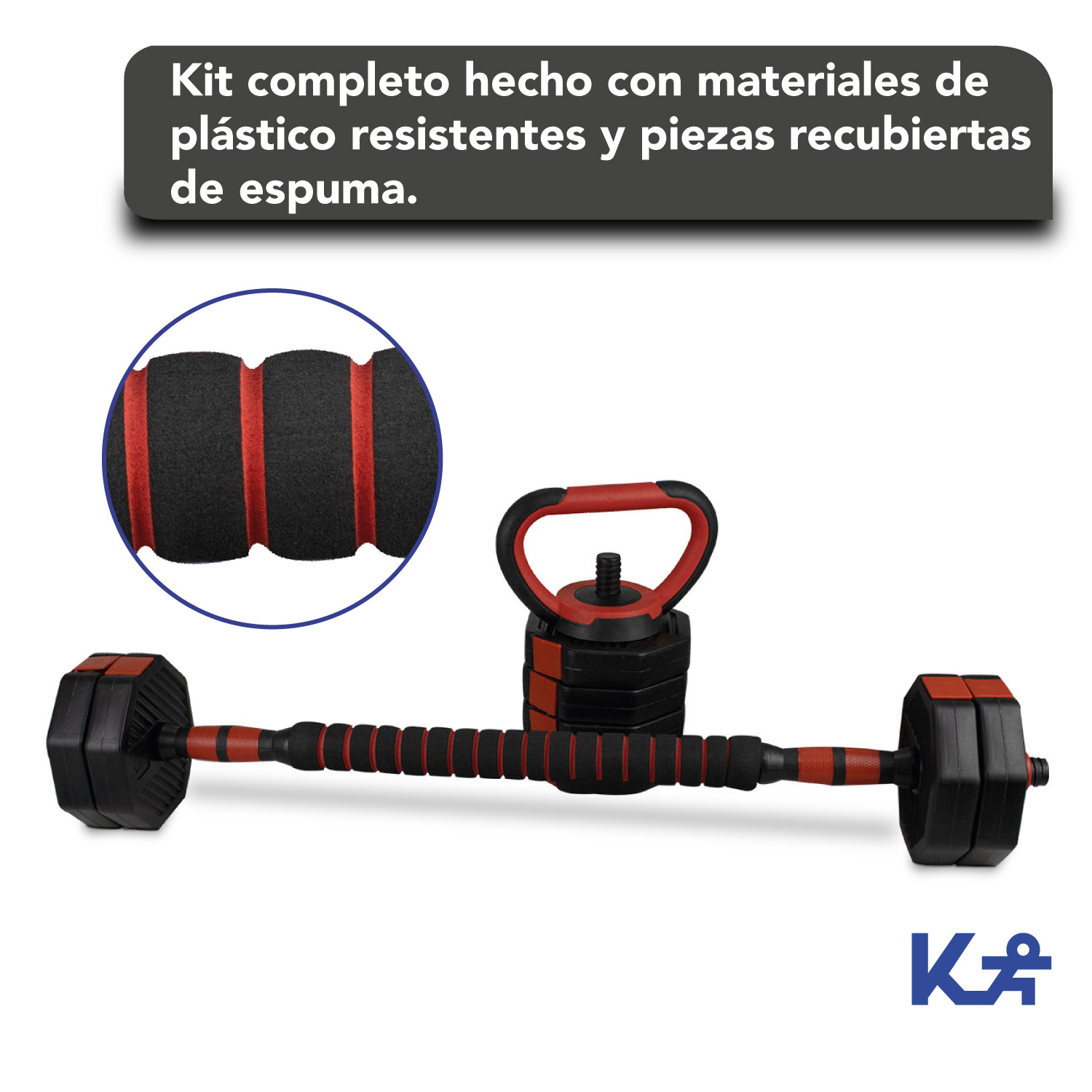 Set Kit Mancuernas Pesas Multiusos Ajustables 4en1 Hogar Gym