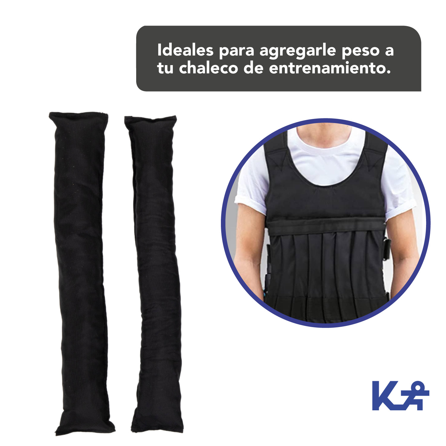 8 Pesas De 1 Kg 2.2 Lbs Para Chaleco Entrenamiento Crossfit