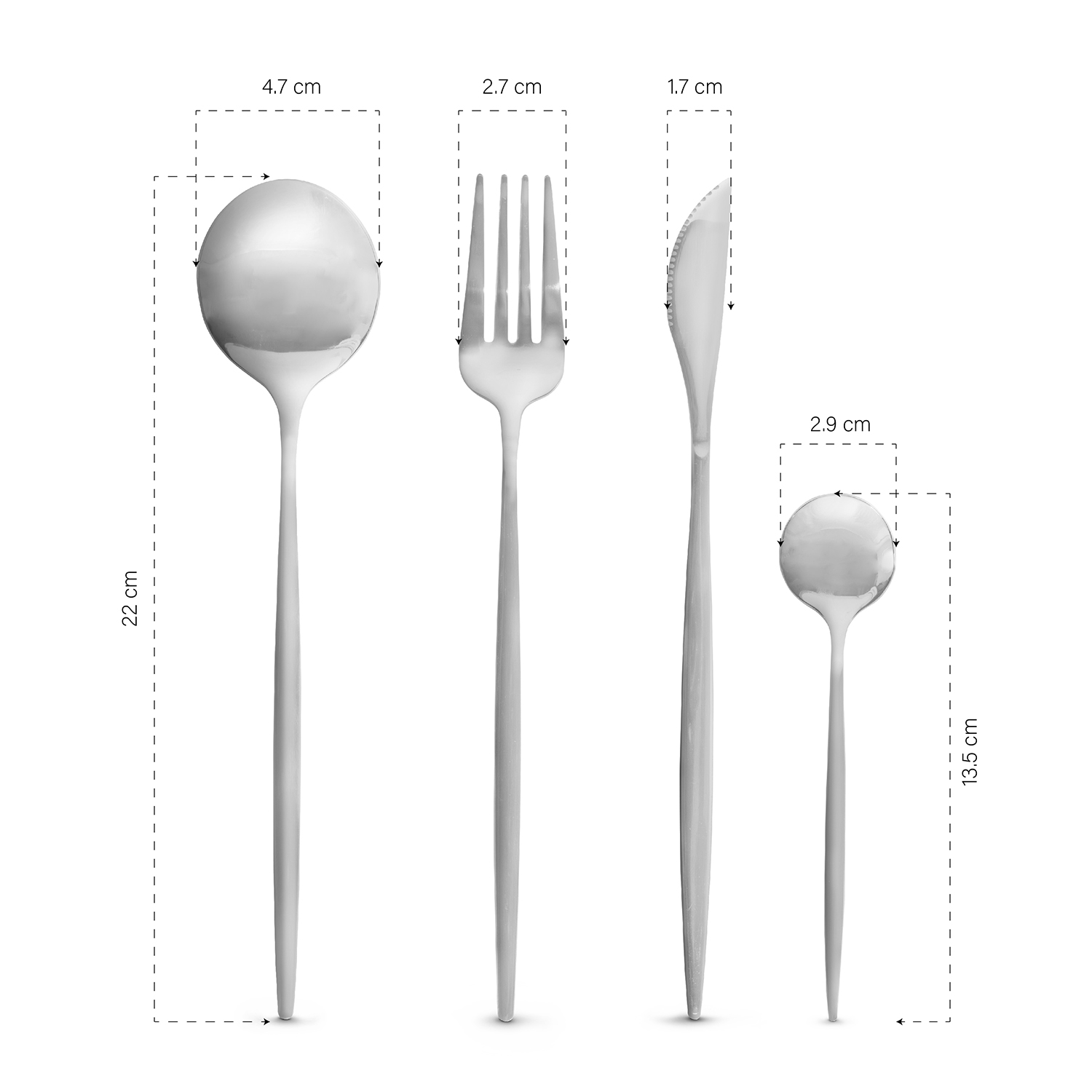 Juego De Cubiertos Plateados 24 Piezas, Cuchillo Cucharas Tenedores