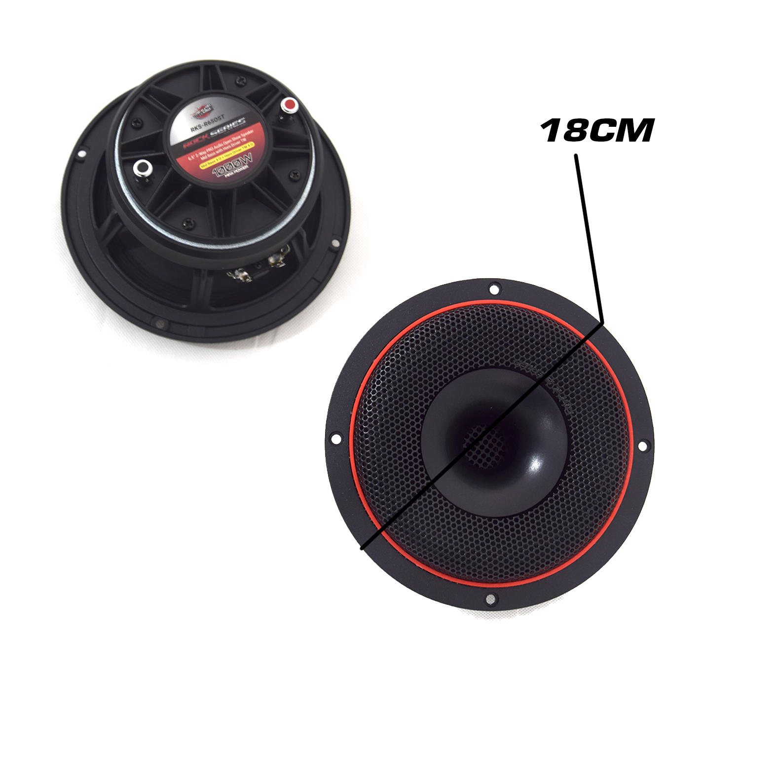 Medio Rango Open Show C/Tweeter Integrado para auto- 6.5" RKS-T650ST