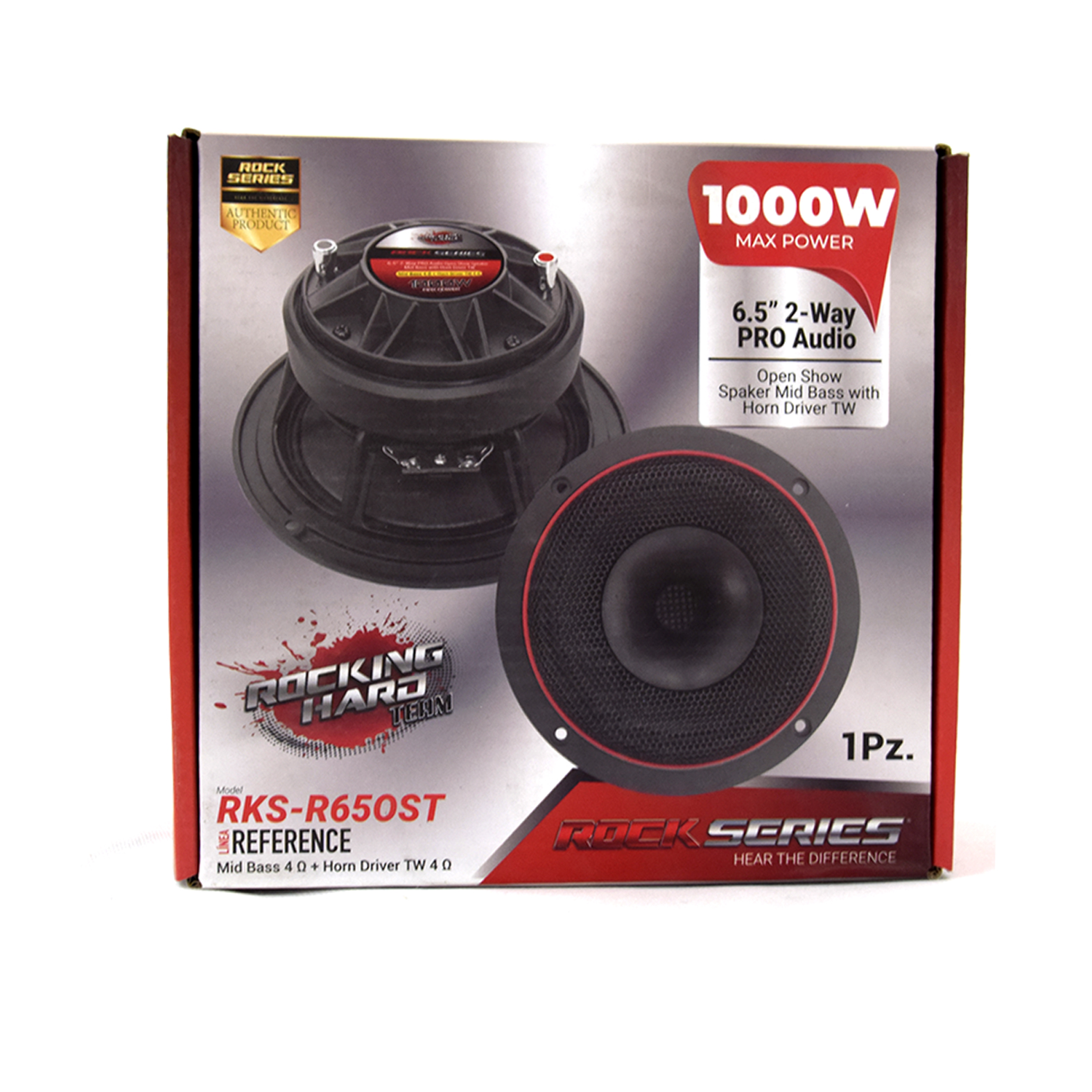 Medio Rango Open Show C/Tweeter Integrado para auto- 6.5" RKS-T650ST