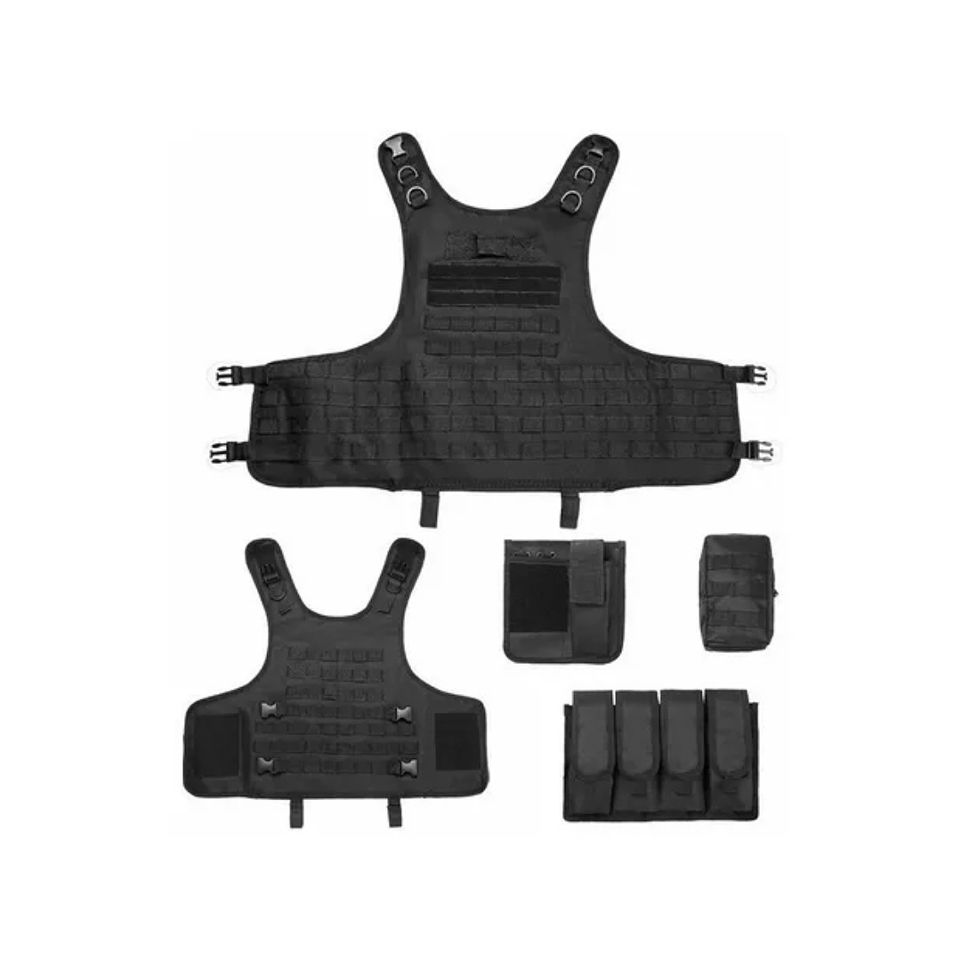 Chaleco Táctico Militar Bolsos Removibles Airsoft Paintball