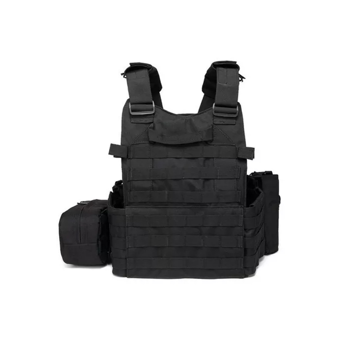 Chaleco Táctico Militar Bolsos Removibles Airsoft Paintball