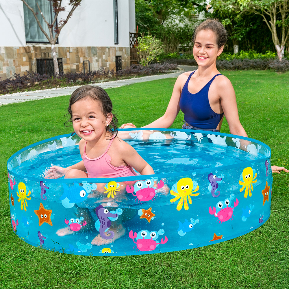Alberca Piscina Rígida Infantil Circular Diseño de Peces 1.22 mts Bestway