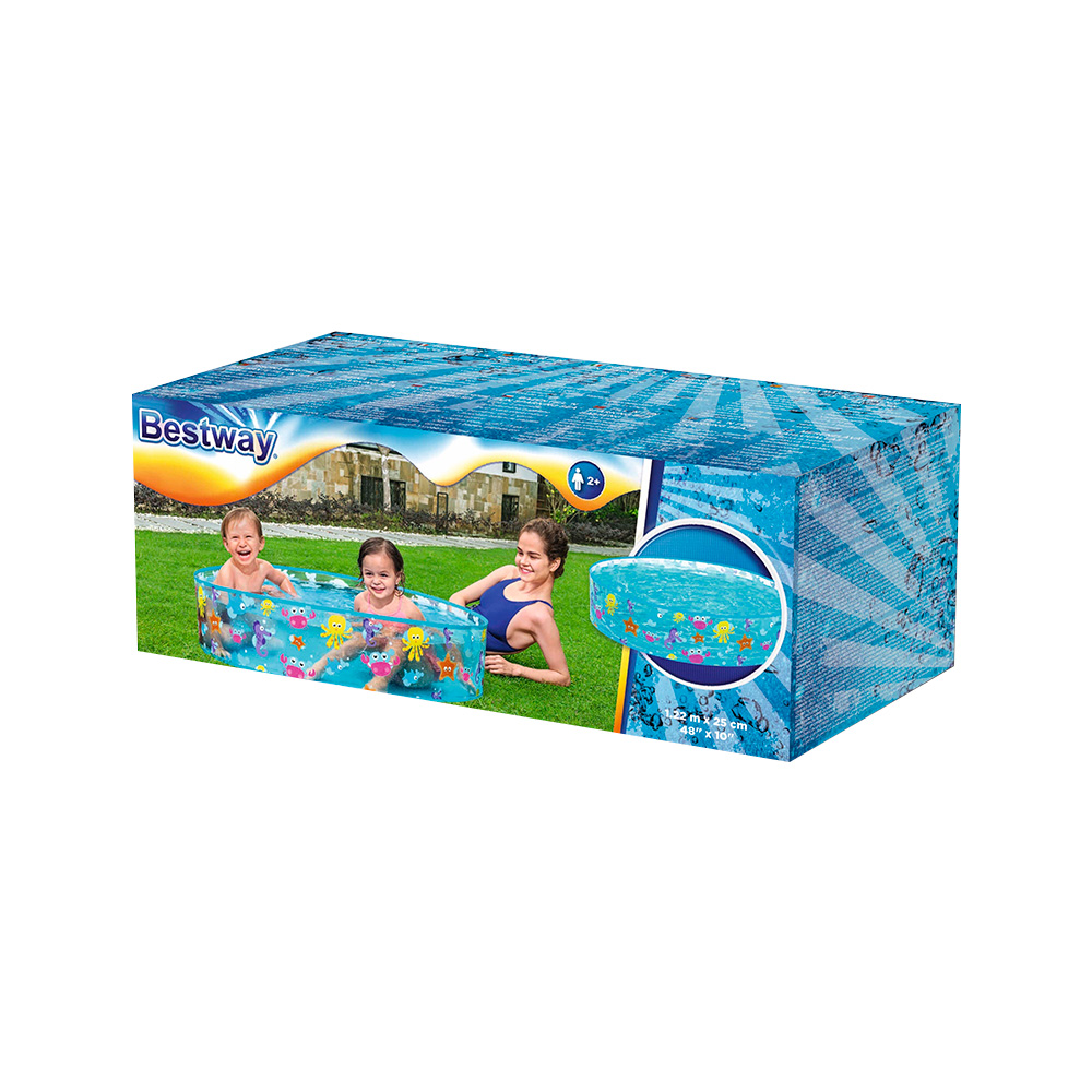 Alberca Piscina Rígida Infantil Circular Diseño de Peces 1.22 mts Bestway
