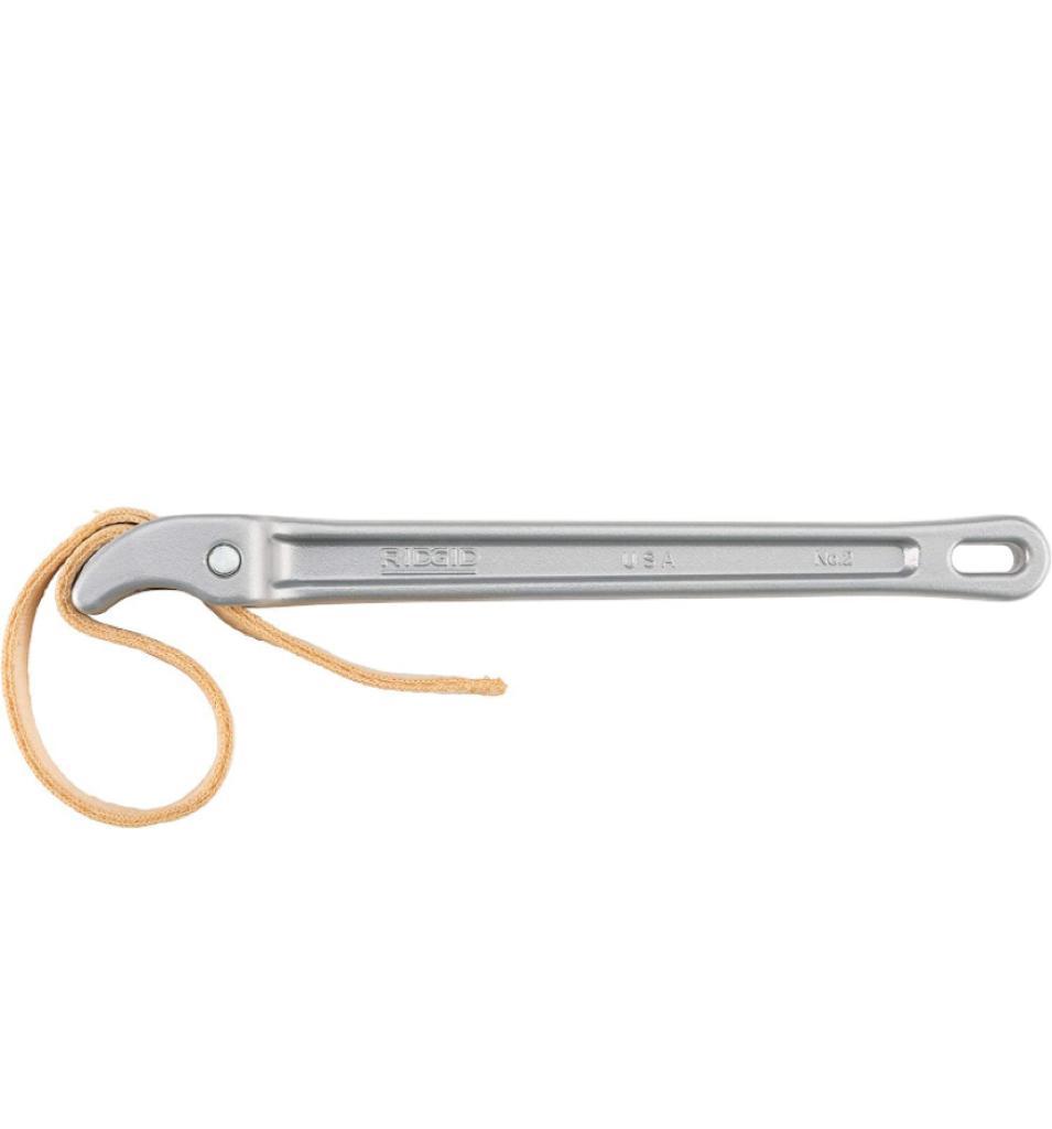  RIDGID 31340 - Llave de correa modelo 2, llave de correa ajustable de capacidad de 2 pulgadas 