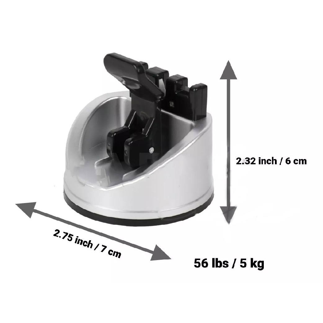 Afilador de cuchillos y tijeras de chef de cocina, herramientas de cocina de 3 etapas para afilar y restaurar cuchillo recto o dentado con base antiderrapante.
