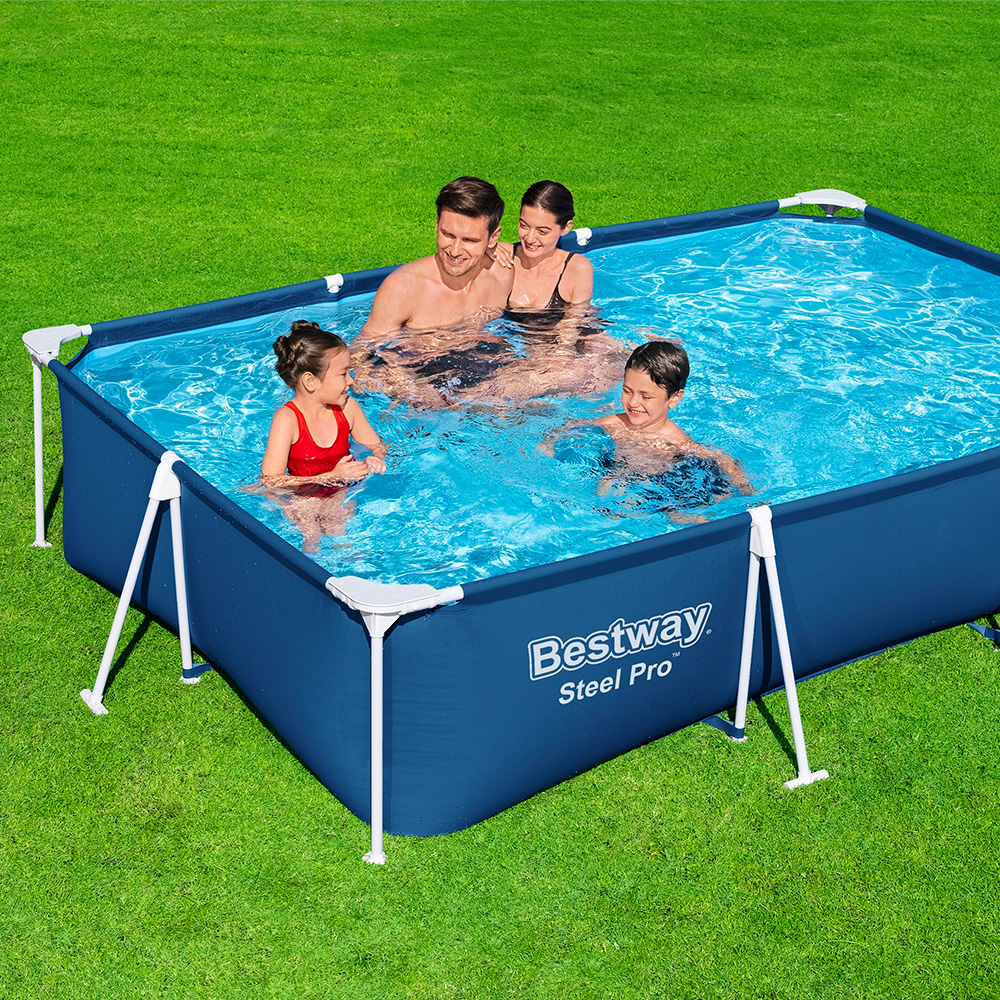 Alberca Estructural Rectangular Bestway 300 Cm 3300 Litros Azul