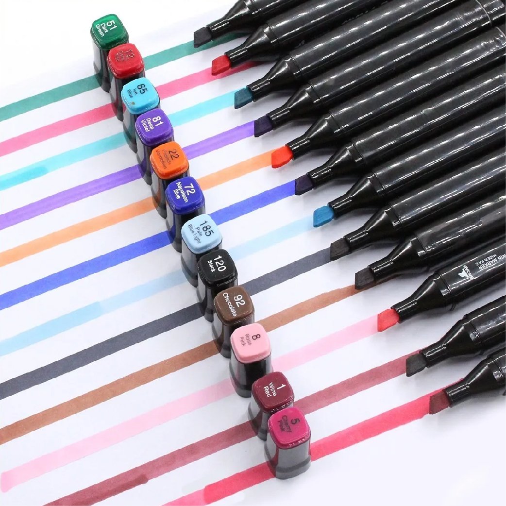 Set 80 colores plumones doble punta, libreta de REGALO con gama de arcoíris  marcadores rotuladores de