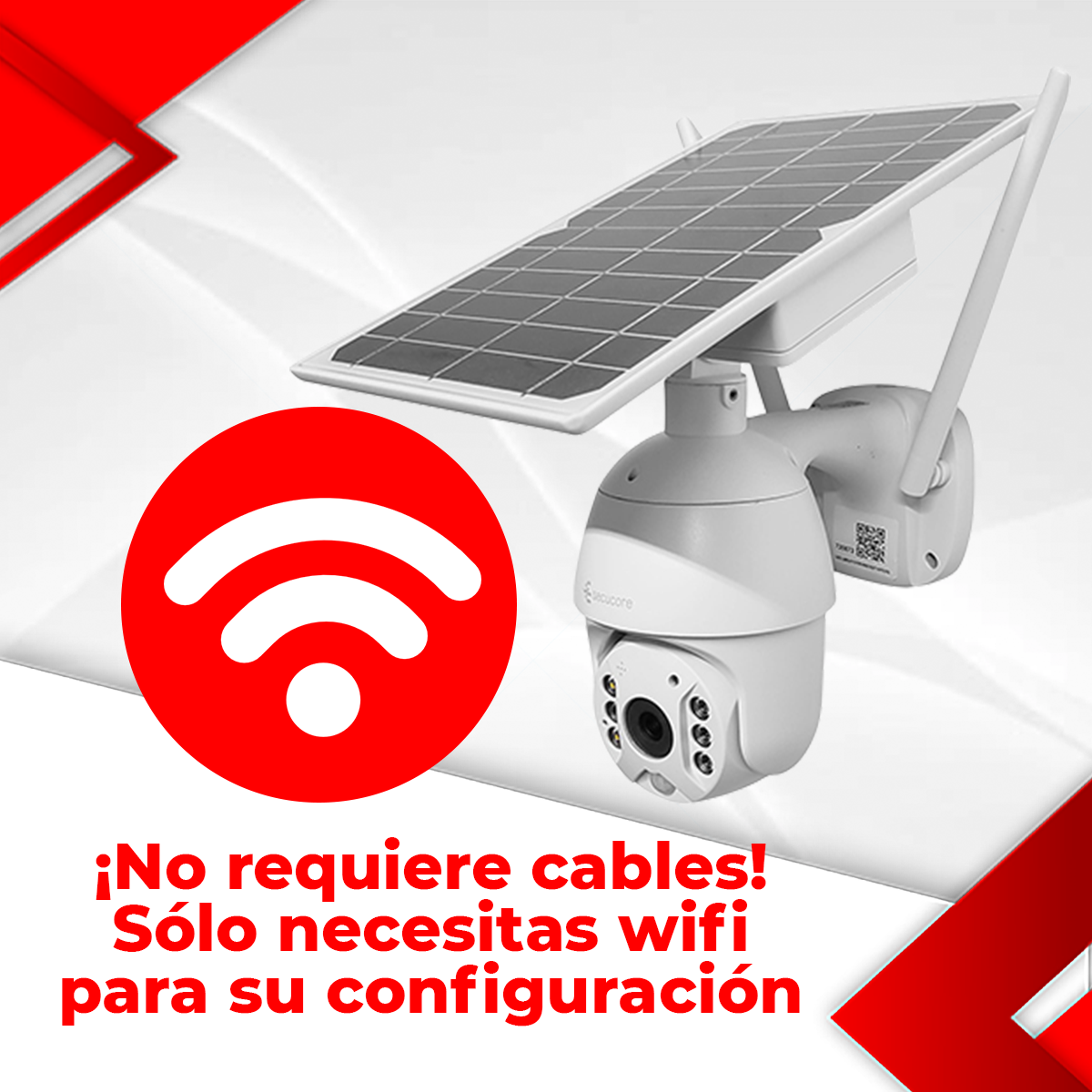 Cámara seguridad video vigilancia solar inalambrica wifi hd