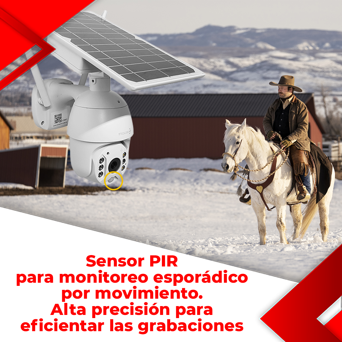 Cámara seguridad video vigilancia solar inalambrica wifi hd