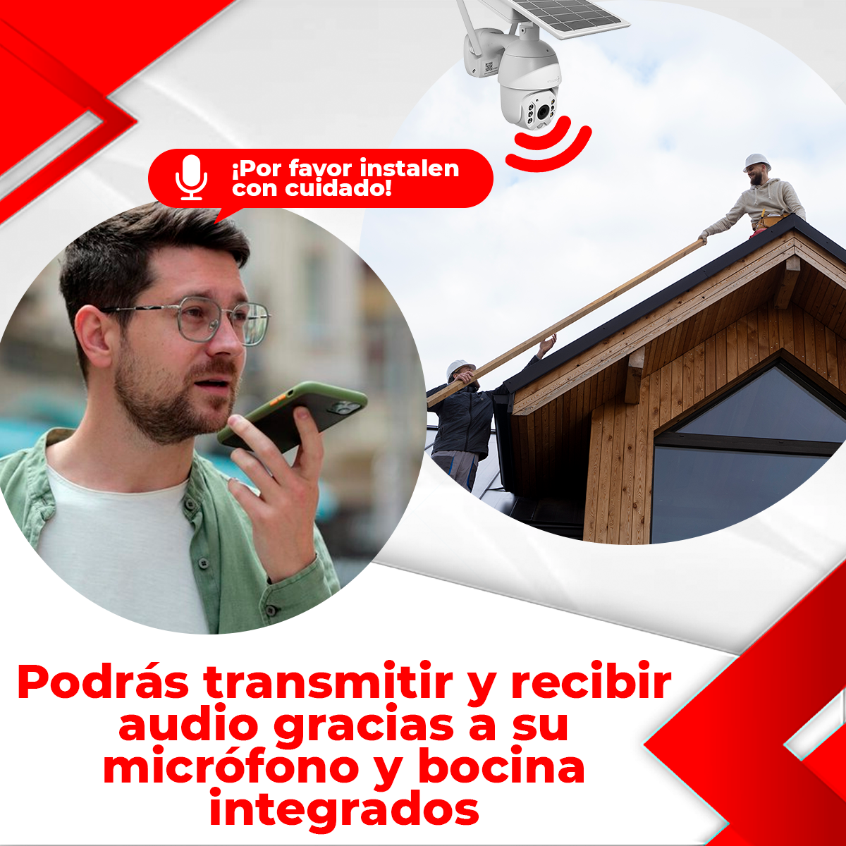 Cámara seguridad video vigilancia solar inalambrica wifi hd