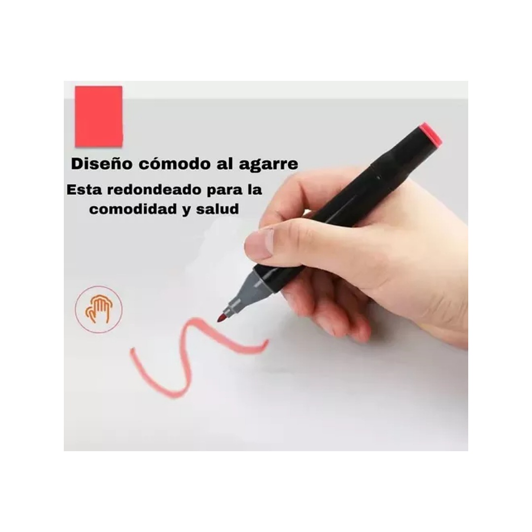Marcadores Doble Punta Plumones Punta Pincel 60 Colors