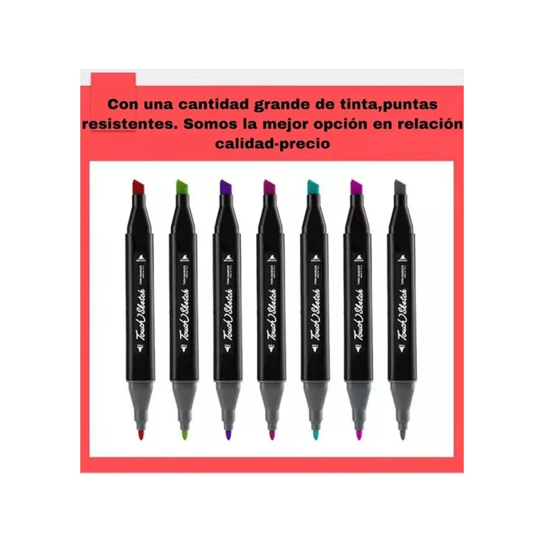 Marcadores Doble Punta Plumones Punta Pincel 60 Colors