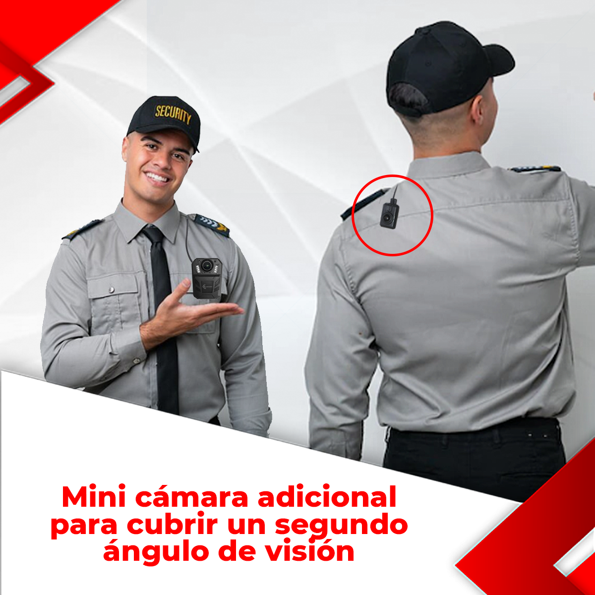 Body cam camara corporal solapa policial chaleco portatil doble camara