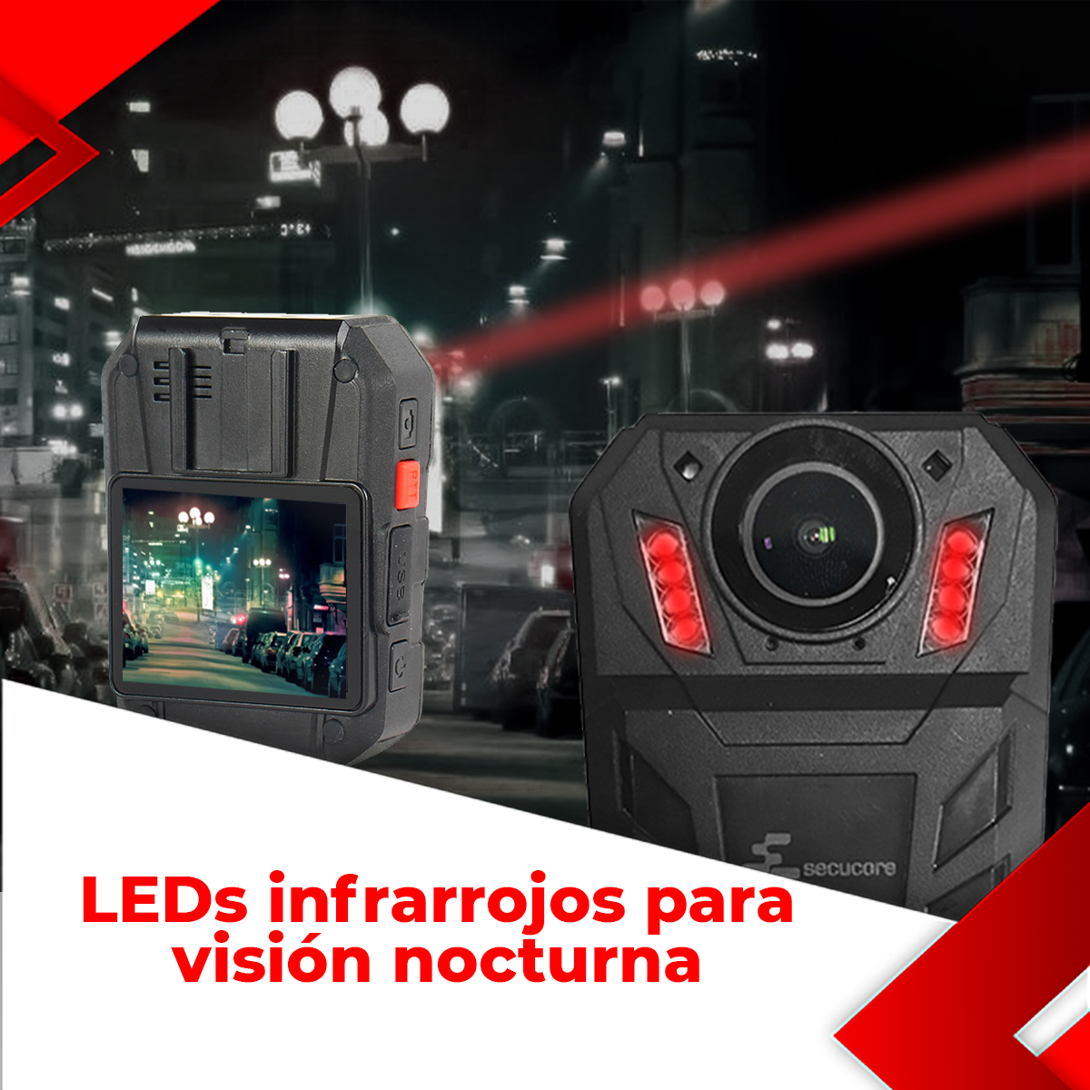 Body cam camara corporal solapa policial chaleco portatil doble camara