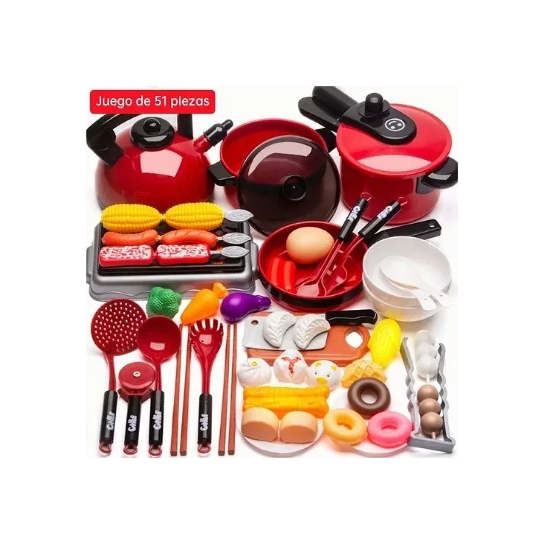 Juguete Utensilios D Cocina Infantil Regalo Para Niños 53 Pc