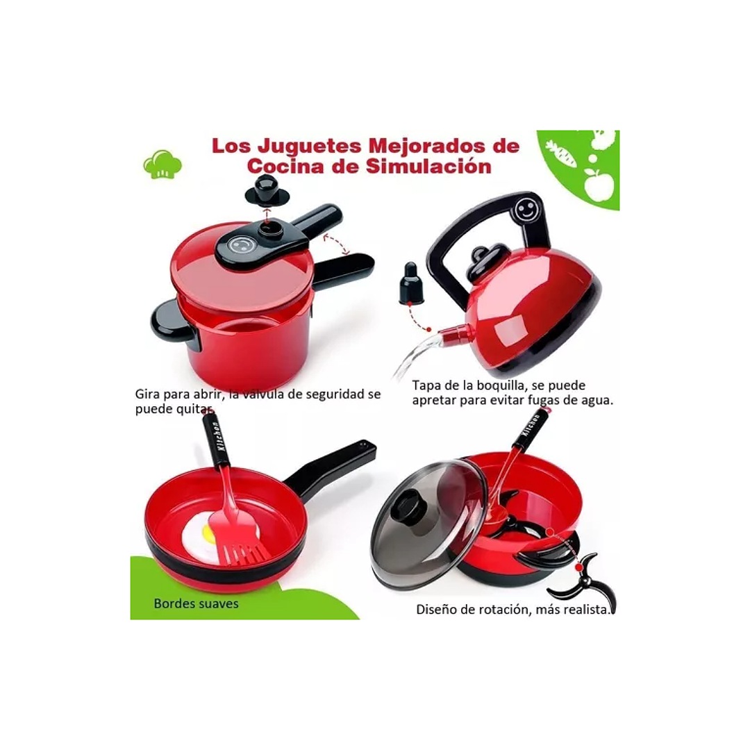 Juguete Utensilios D Cocina Infantil Regalo Para Niños 53 Pc